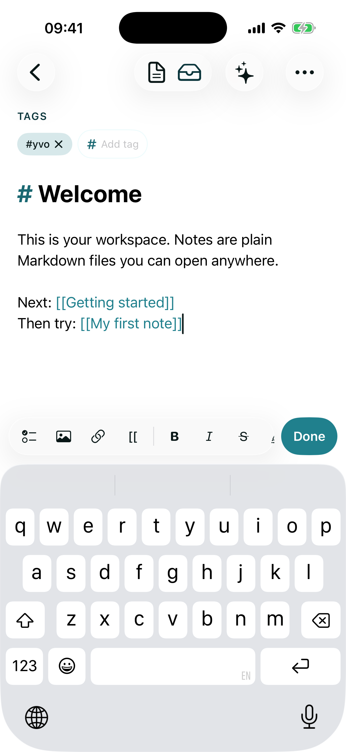 Markdown note